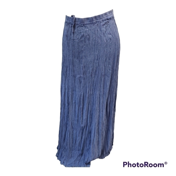 Broomstick blue skirt maxi length sz large hippie boho - Picture 2 of 6